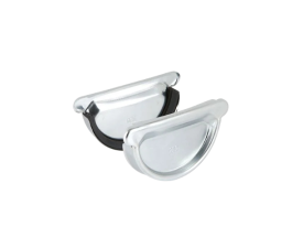 150mm Half Round Natural Zinc Gutter Stop End