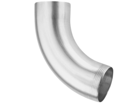 80mm Natural Zinc 70° Bend