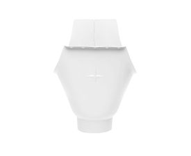 125mm White Steel HR 80mm Outlet