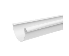 125mm White Steel HR Gutter 3m
