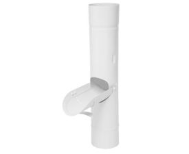 80mm White Steel Round Downpipe Divertor