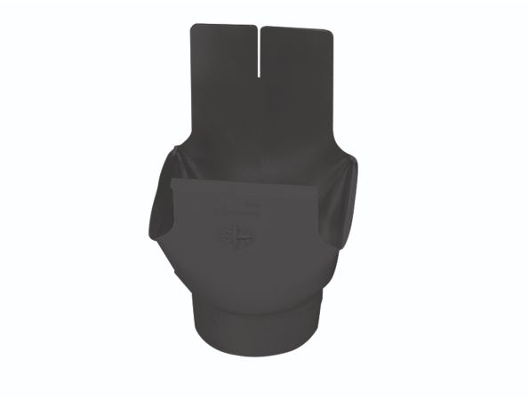 120mm Anthracite Steel Box Outlet 100mm