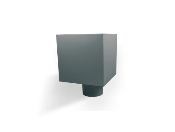 80mm Anthracite Steel PLAIN Hopper Head