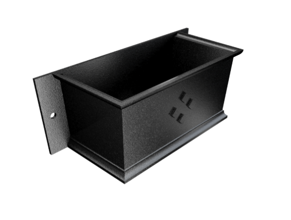 AUGUSTUS CAST HOPPER (H160xW400xD175MM) + 63MM DIA 30MM S/O Painted