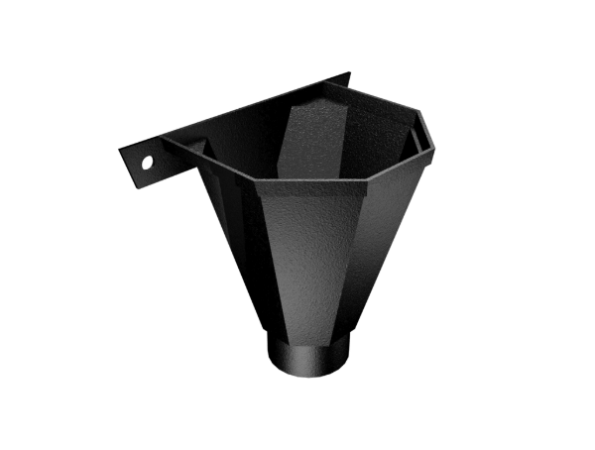 Avitus Cast Hopper (H185xW250xD165mm) with 76mm Round Outlet Painted