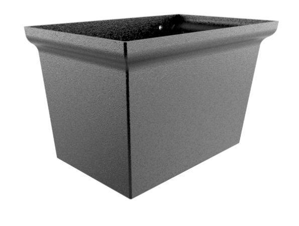 Centurion Large Cast Aluminium Hopper - 101mm Dia Outlet Flushfit H199xW300xD194mm Painted