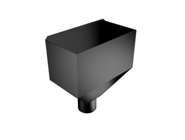 Neptune Cast Hopper (H280xW280xD150mm) - 101mm Square Outlet Flushfit Painted