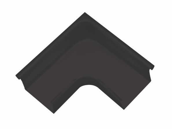 120mm Black Steel Box 90° Ext Angle