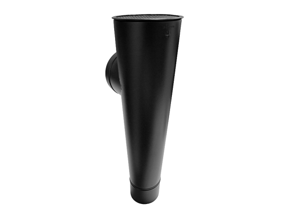 Black Coated Galvanised Steel Parapet Hopper with 100mm Outlet