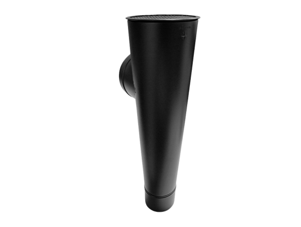 Black coated Galvanised Steel Parapet Hopper with 80mm Outlet