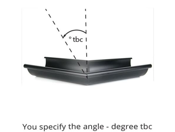 125mm Black Steel Variable Ext Gutter