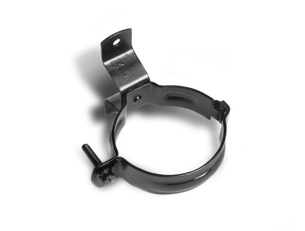 80mm Black Coated Galvanised Steel Downpipe Bracket