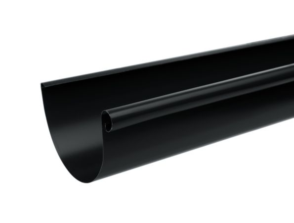 125mm x 3m Black Steel HR Gutter Length
