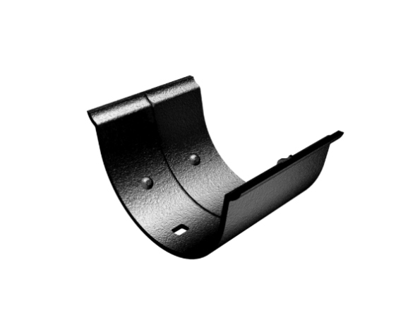 114x75mm Cast Beaded Deepflow Half Round Painted Union Connector