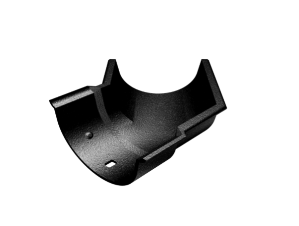 125mm Cast Beaded Half Round Painted External Angle - 135°