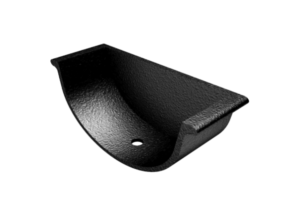 125mm Cast Beaded Half Round Painted Stopend External - R/H