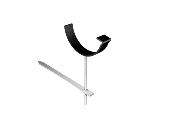 100mm Cast Beaded Half Round Painted Rise & Fall Bracket Including Fixing Spike