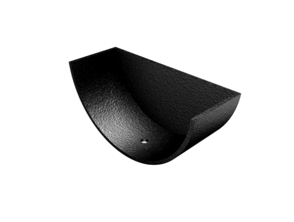 125mm Cast Half Round Painted Stopend External - R/H