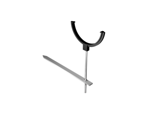 125mm Cast Half Round Painted Rise & Fall Bracket Including Fixing Spike