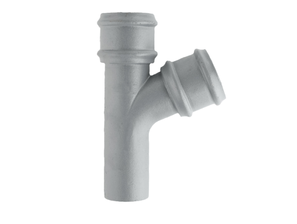 4'' Round Y-Junction 112.5°+ 2 x Cast Non Eared Collars 