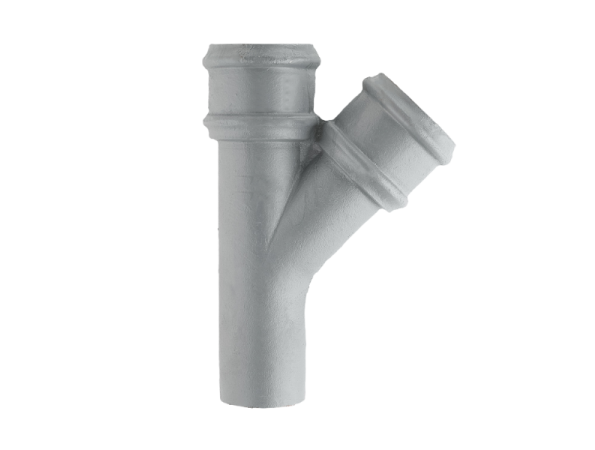 2'' Round Y-Junction 135° + 2 x Cast Non Eared Collars 