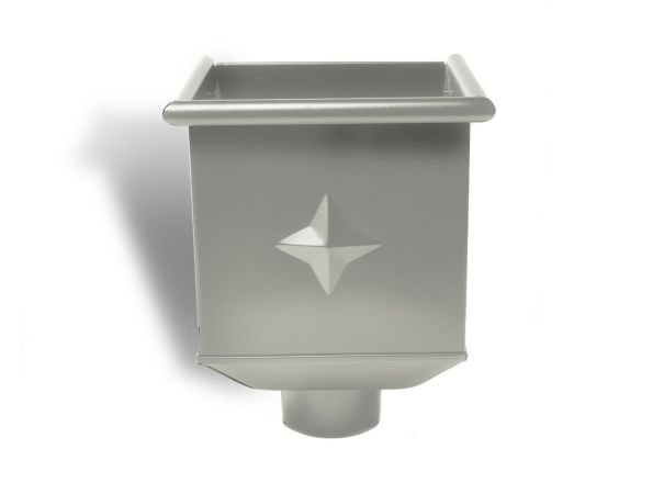 80mm Dusty Grey Steel Box Hopper Head