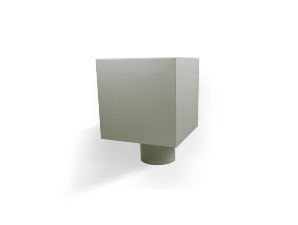 80mm Dusty Grey Steel Plain Hopper Head