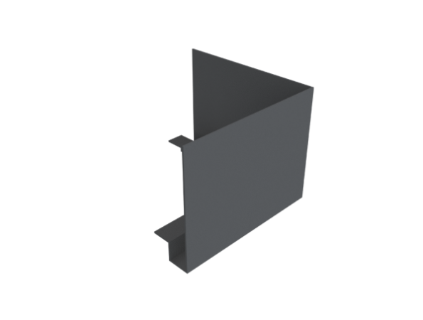 F4 TYPE 2MM FASCIA - 500MM FACE 90° EXT ANGLE