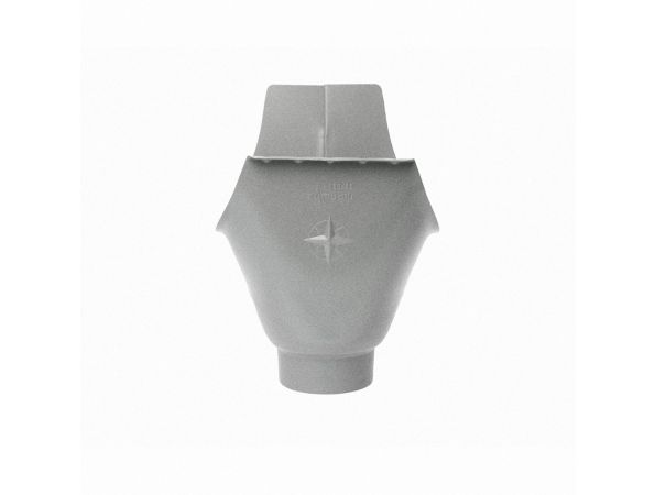 115mm Grey Aluminium Steel 80mm Outlet