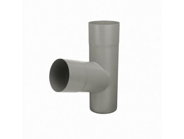 80mm Grey Aluminium Steel 70° Branch