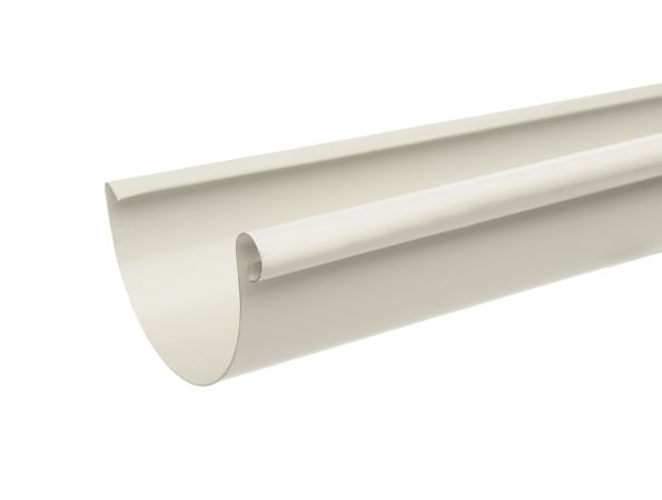 115mm Grey White Steel HR Gutter 3m