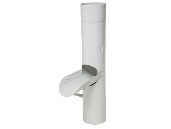 80mm Grey White Steel Round Downpipe Divertor
