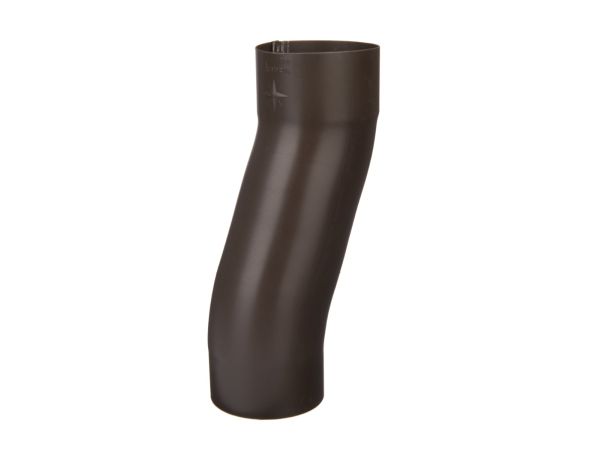 80mm Sepia Brown Steel Downpipe 60mm Offset