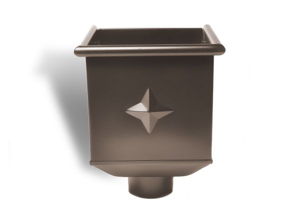 80mm Sepia Steel Box Hopper Head