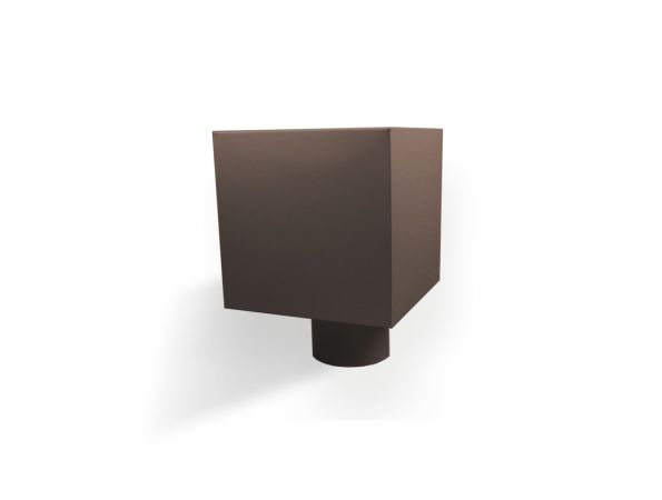 80mm Sepia Brown Steel Plain Hopper Head