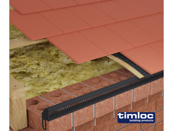 Corbel roof eaves vent 10mm airflow 2.4M black - Pack of 10