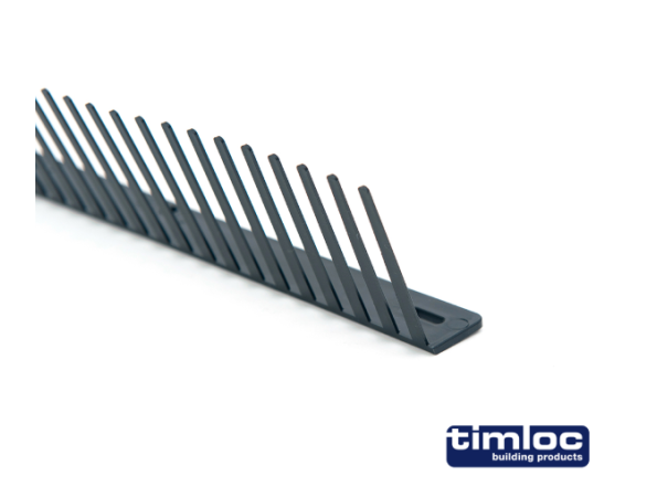 Eaves comb filler for profiled roof tiles 1m black - Pack of 50