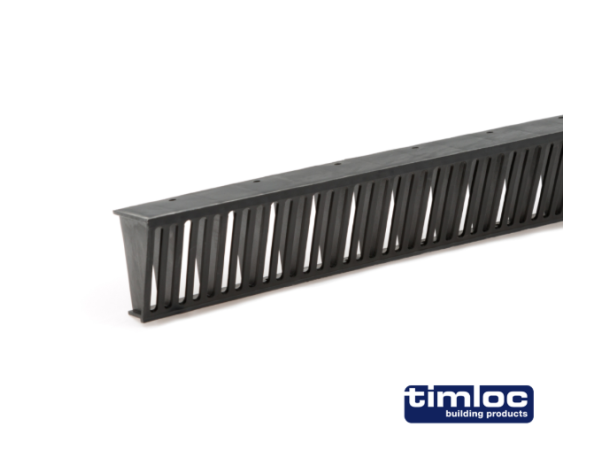 Over fascia eaves vent strip 25mm airflow 300mm black - Pack of 10