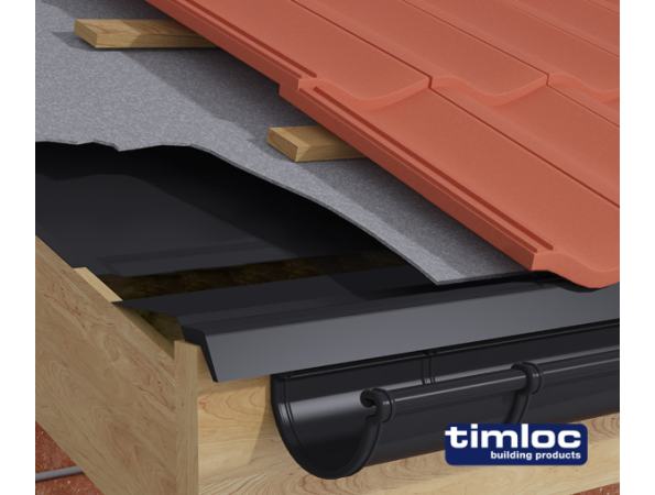 Over fascia eaves vent system 10mm airflow 900mm black - Pack of 20