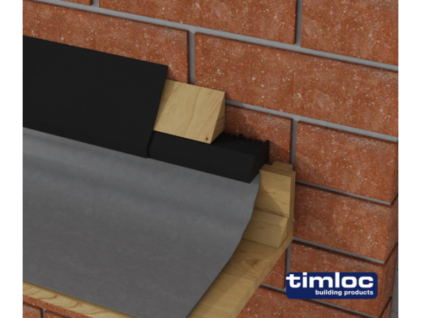 Over Fascia Vent Strip 25mm Air Flow 1M Black - Pack of 20