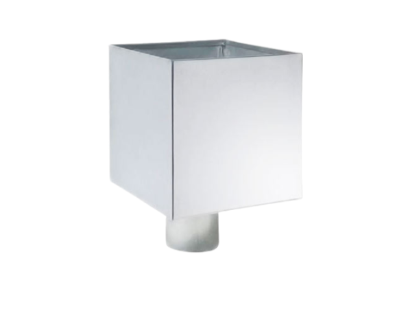 80mm Natural Zinc Plain Hopper