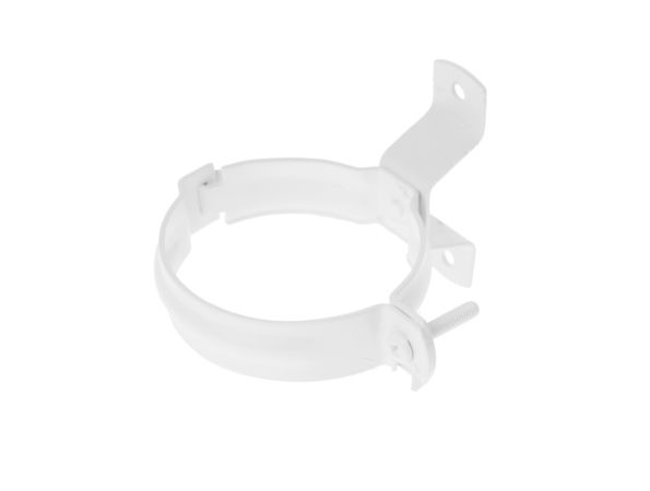 80mm White Steel Downpipe Bracket