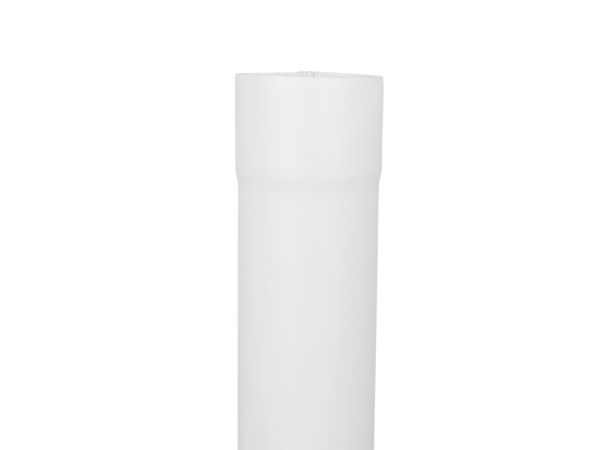 80mm White Steel Downpipe 3m